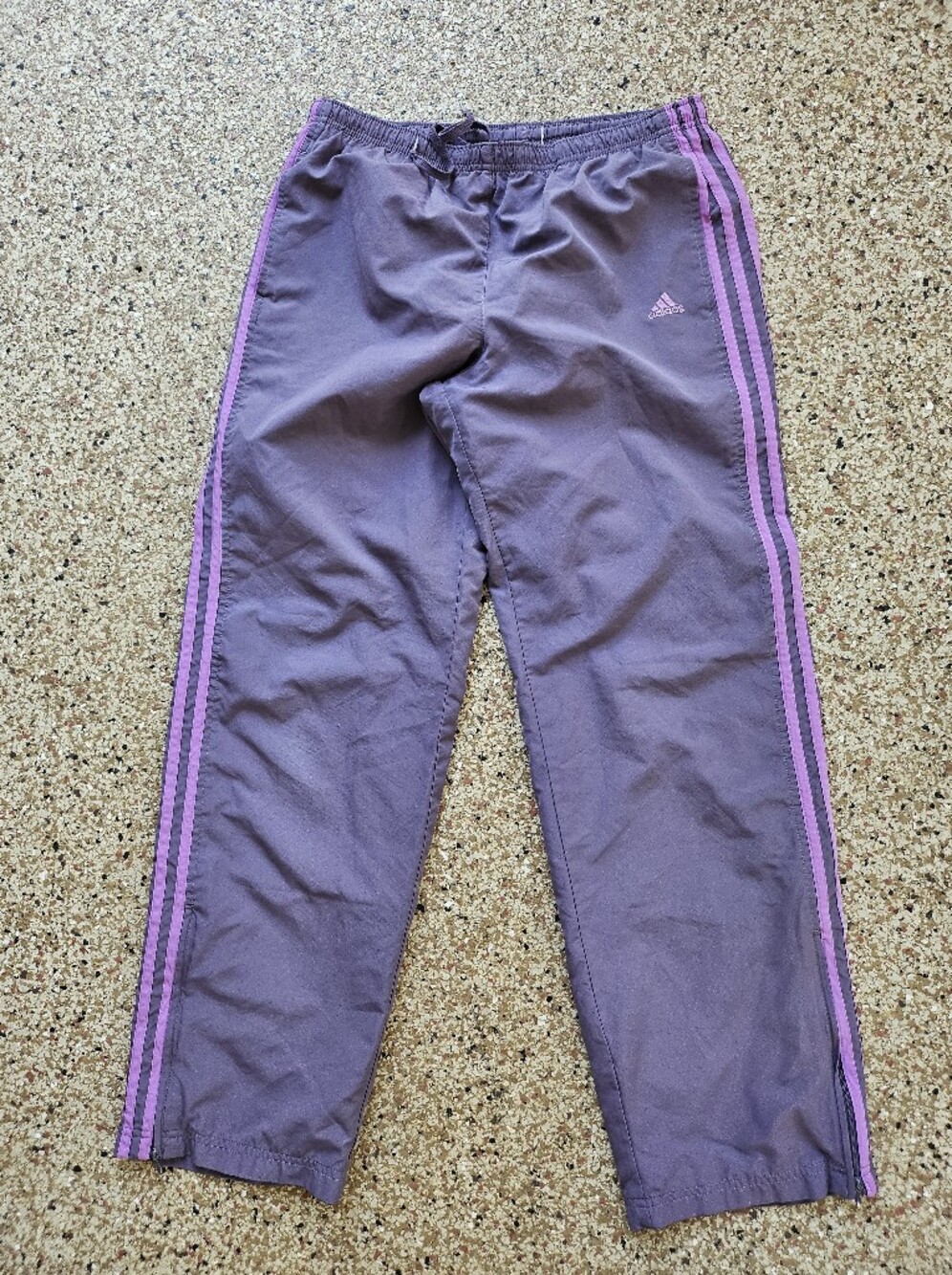 adidas 2007 Lavender Track Pants with Pink Side Stripes M